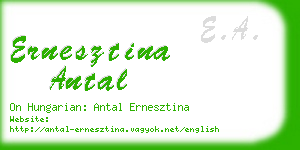 ernesztina antal business card